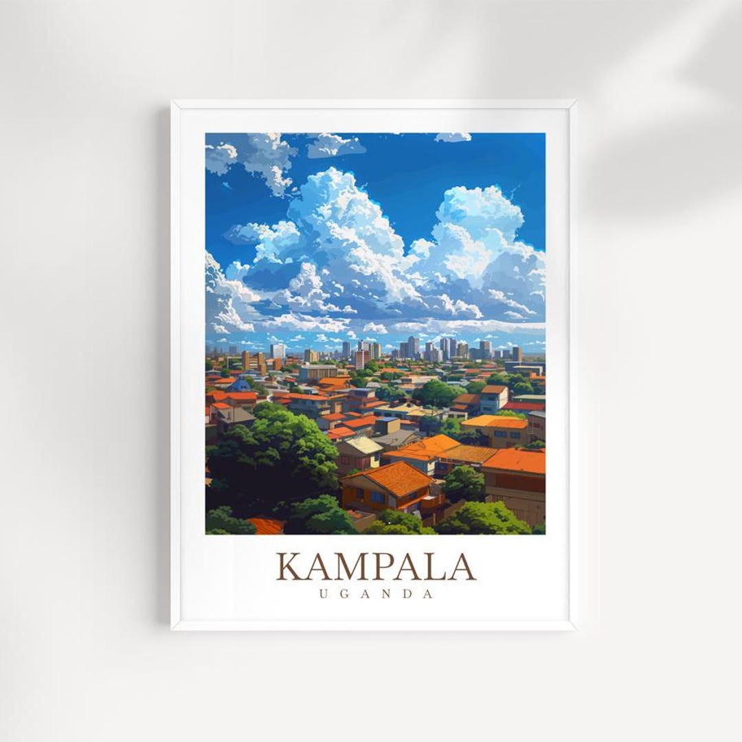 Kampala Travel Print Uganda Wall Art Kampala Wall Hanging Kampala Home