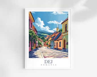 Dej Travel Print Transylvania Home Décor Romania Art Print Romania Village Room Print For Transylvania Gift Art Poster Wall Art