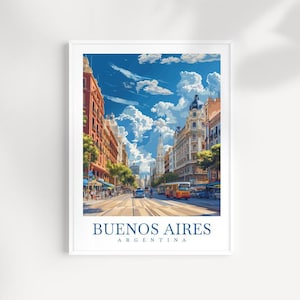 Buenos Aires Travel Print Argentina Art Poster Buenos Aires Art Print Buenos Aires Gift Buenos Aires Wall Art Buenos Aires Artwork gift