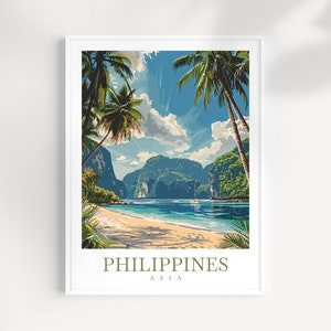 Philippines Travel Print Wall Art, Philippines Asia Poster, Wall Hanging, Home Decoration, Birthday Gift Ideas Asia Gift
