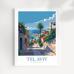 Tel Aviv Travel Print Wall Art Israel Wall Hanging Home Décor Tel Aviv Gift Art Lovers Tel Aviv Art Lover Gift Tel Aviv Print Tel Aviv Art