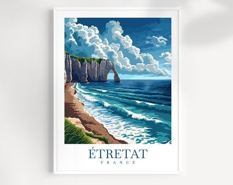Etretat France Travel Print: Coastal Wall Art