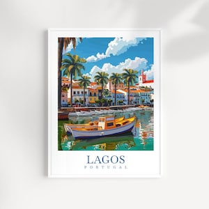 Lagos Travel Print Wall Art Portugal Wall Hanging Home Décor Lagos Gift Art Lovers Portugal Art Lover Gift Lagos poster art