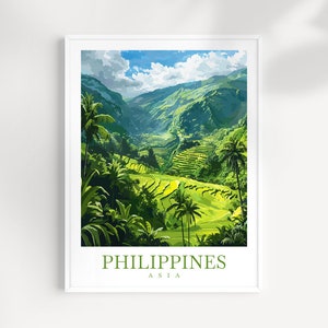 Philippines Travel Print Wall Art, Philippines Asia Poster, Wall Hanging, Home Decoration, Birthday Gift Ideas Asia Gift