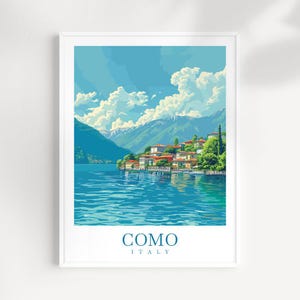Como Travel Print Wall Art Lake Como Italy Wall Hanging Home Decoration Lake Como Gift Art Lovers Wall Art Print Lake Como Italy Art