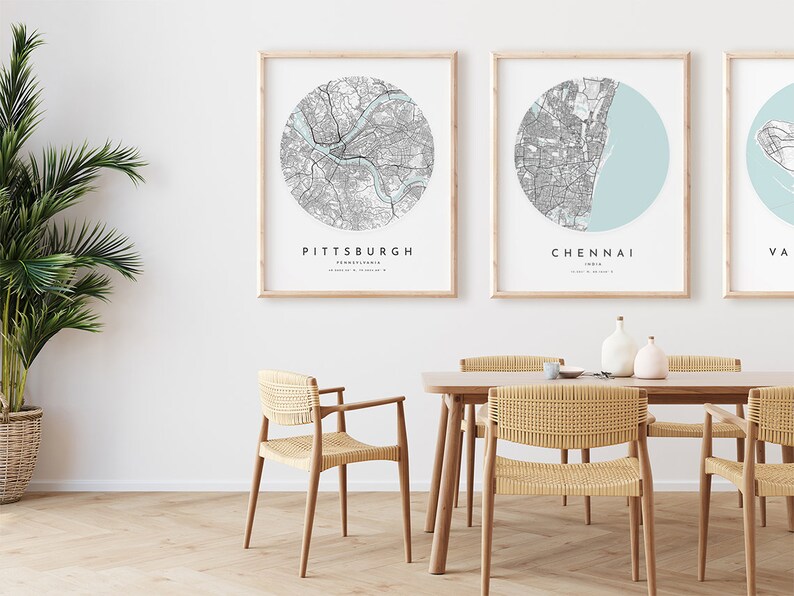 Chennai Map Print Chennai Map Poster City Wall Art Chennai Etsy