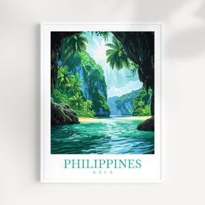Asia Travel Print Philippines Wall Art, Philippines Asia Poster, Wall Hanging, Home Decoration, Birthday Gift Ideas, Asia Gift