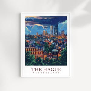 The Hague Travel Print Wall Art The Netherlands Wall Hanging Home Décor The Hague Gift Art Lovers The Netherlands Art Lover art