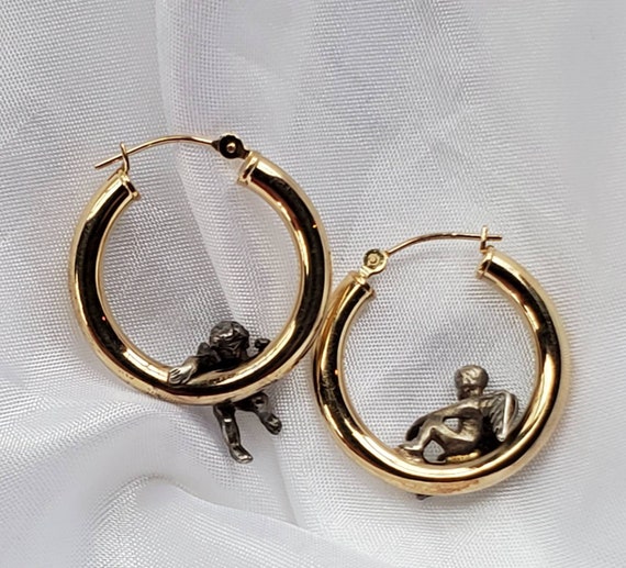 Adorable Vintage 14k Yellow Gold and Sterling Silv