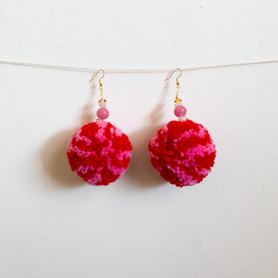 Custom Pom Pom Earrings