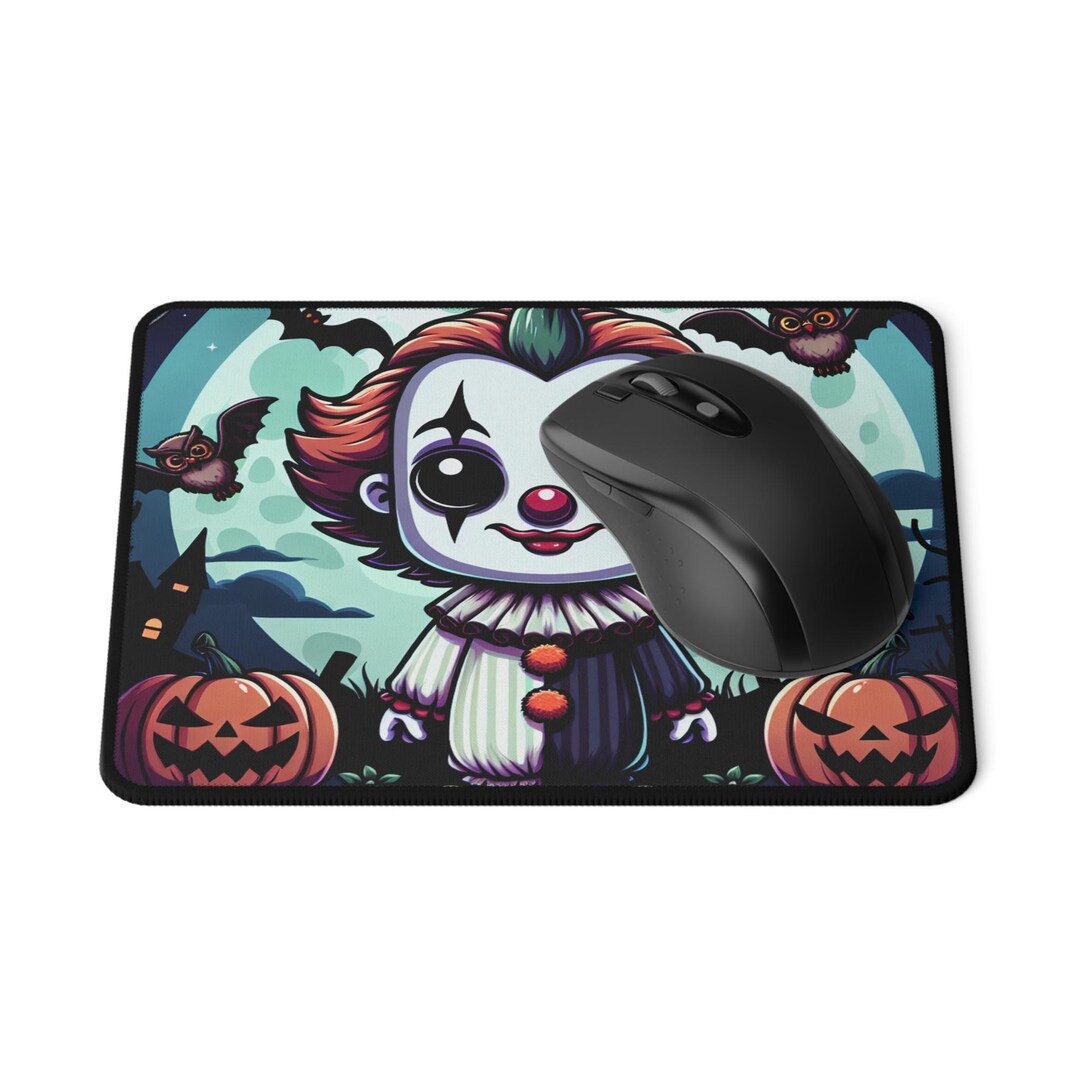 Cute Creepy Halloween Clown With Owls and Pumpkins Non-slip Gaming ...