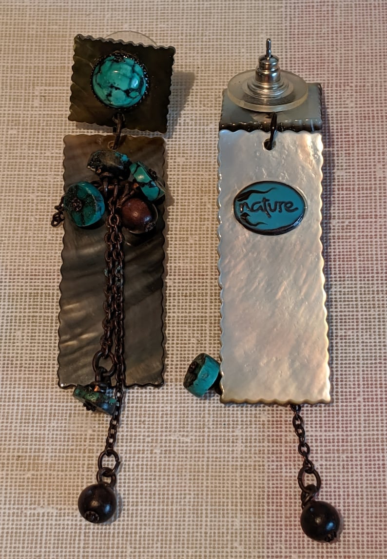 Nature Bijoux Mother of Pearl Necklace and Earrings France