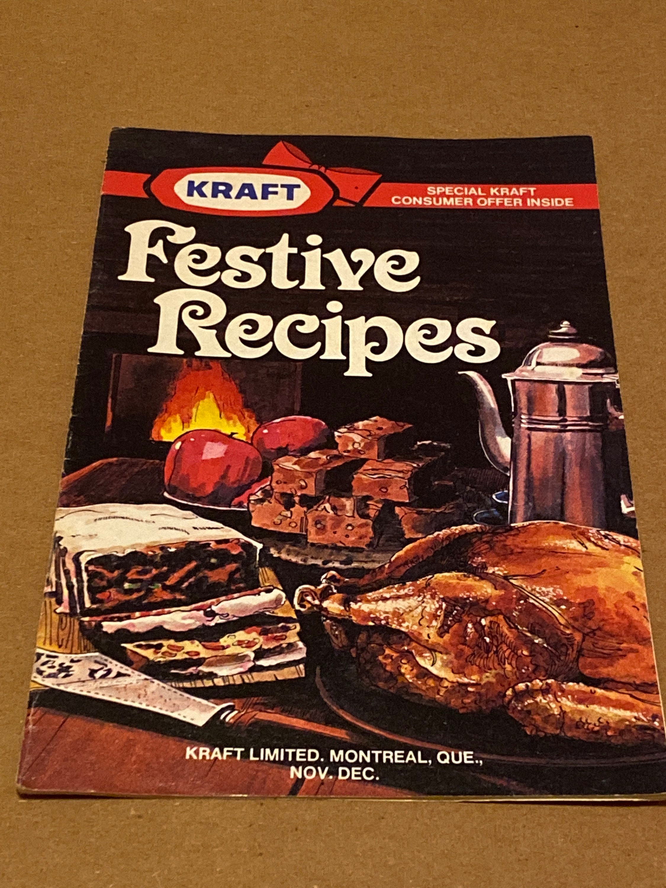 Festive Recipes Cookbook by Kraft Kitchens 1980's Leaflet | Etsy