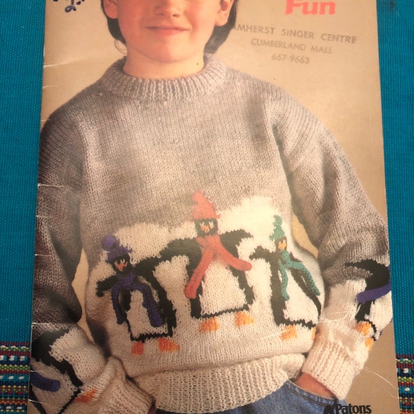 Patons Knitting Pattern Book #693 Winter Fun in Patons Astra