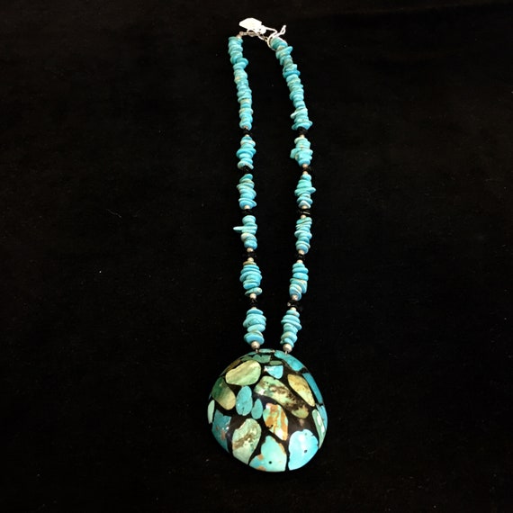 Turquoise shell with Turquoise necklace