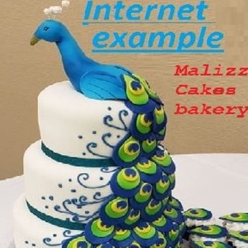 67 Fondant Peacock Body Cake Topper /peacock Etsy