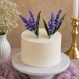 Gum Paste Lavender Flowers: Floral Wedding Cake Topper