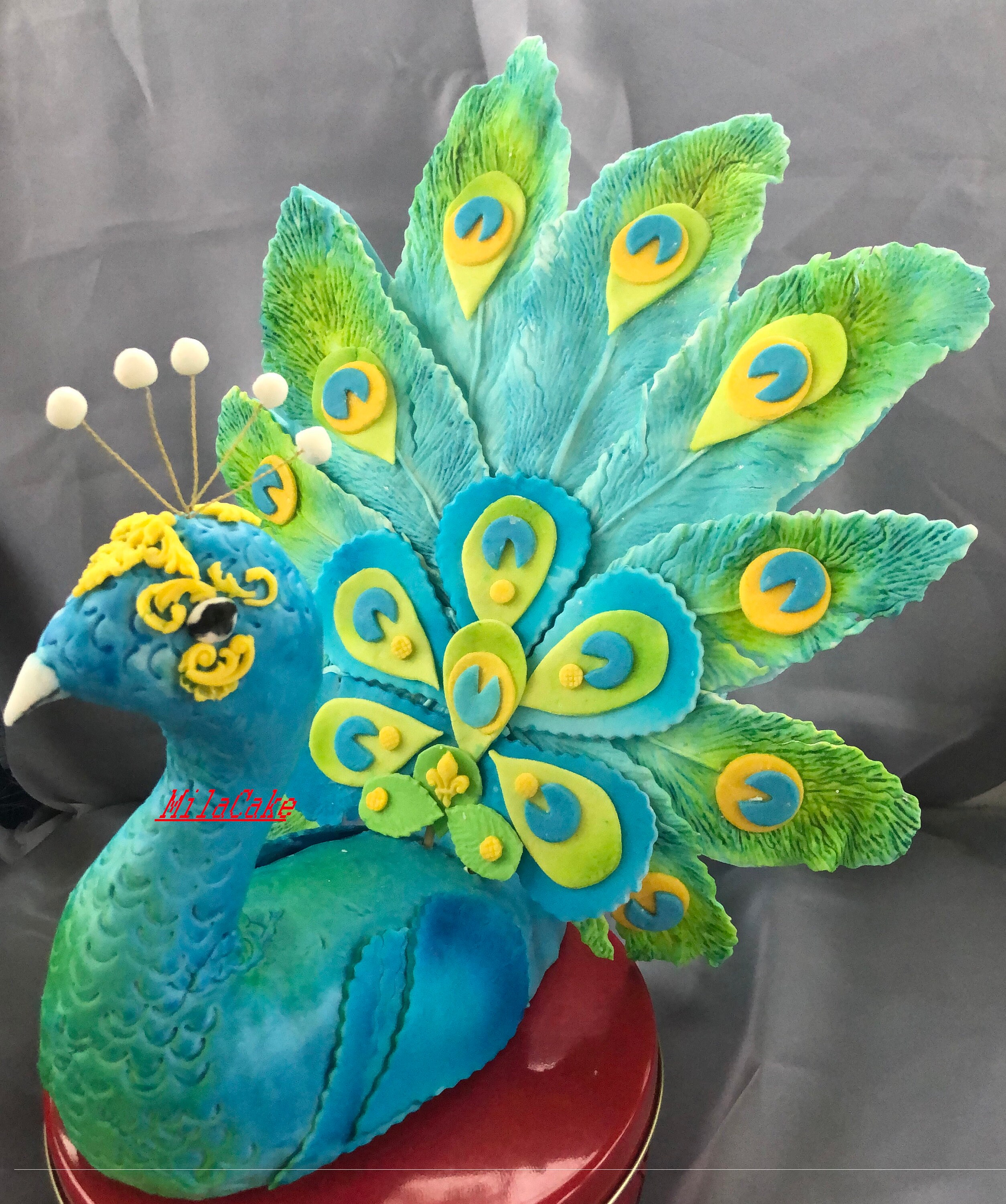 Fondant Peacock Body Cake Topper / Handmade Peacock cake Etsy