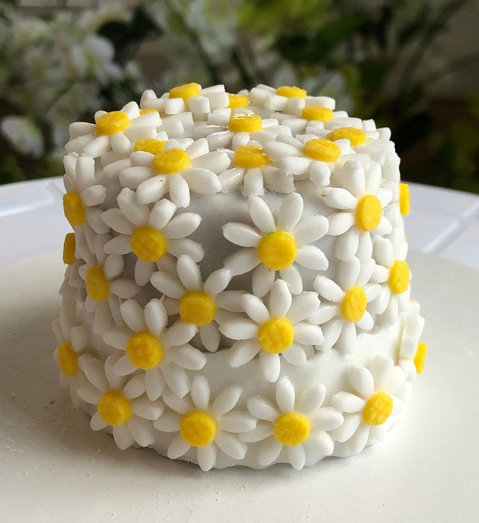Small Edible Fondant Daisies / Edible Cake Cupcake Sugar Etsy
