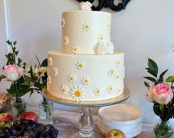 75 Fondant Daisy Flowers 1": Cake & Cupcake Decorations
