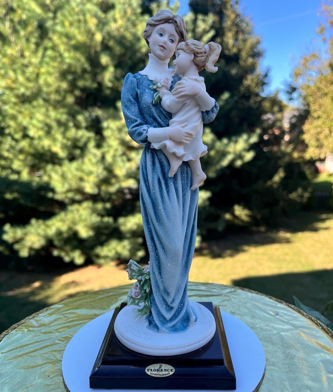 Giuseppe Almani Florence 蓮の花 赤ちゃん オブジェ Giuseppe Armani Mother and Child Statues - Etsy