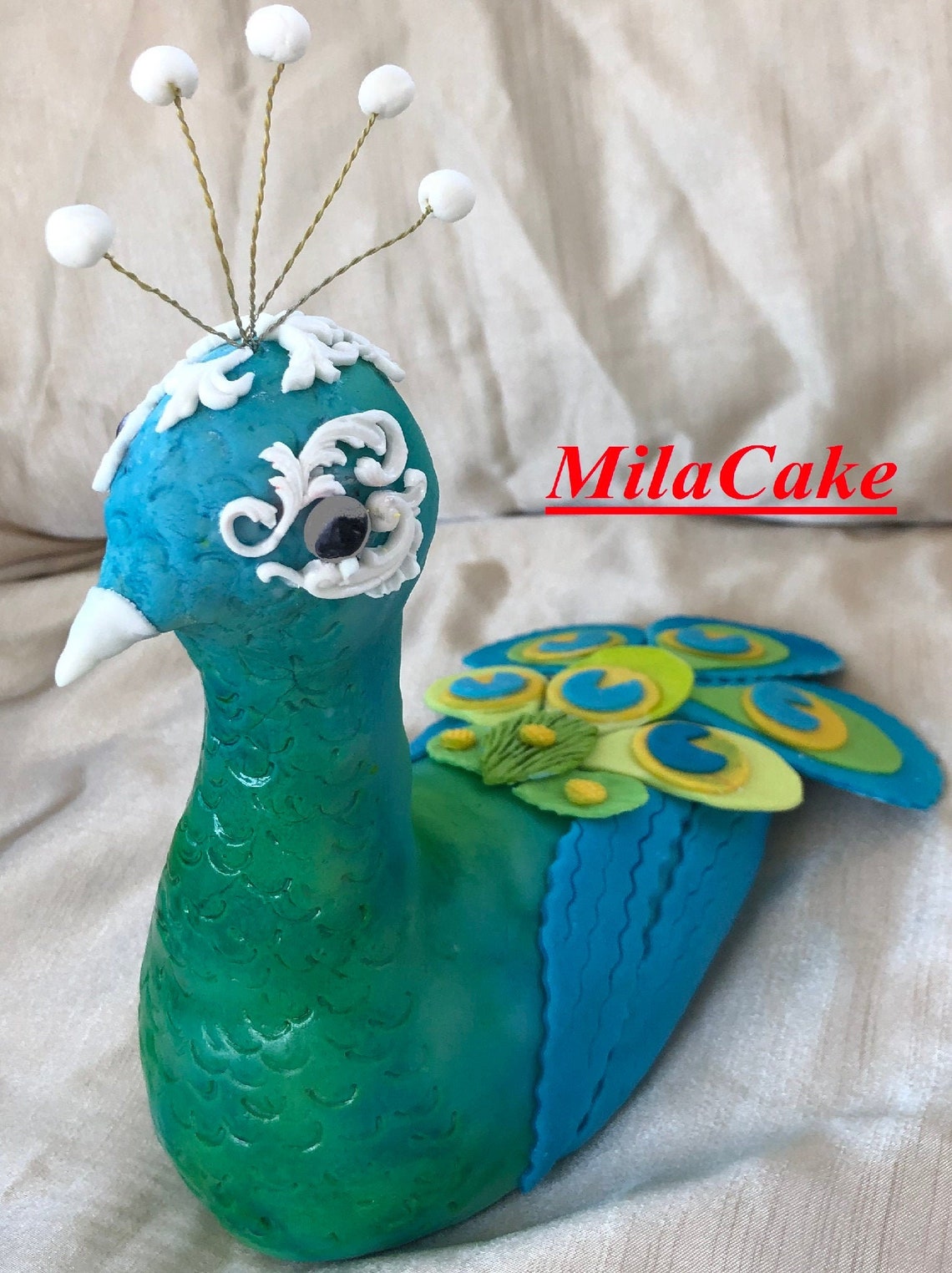 Fondant Peacock Body Cake Topper /Peacock Toppers and Etsy