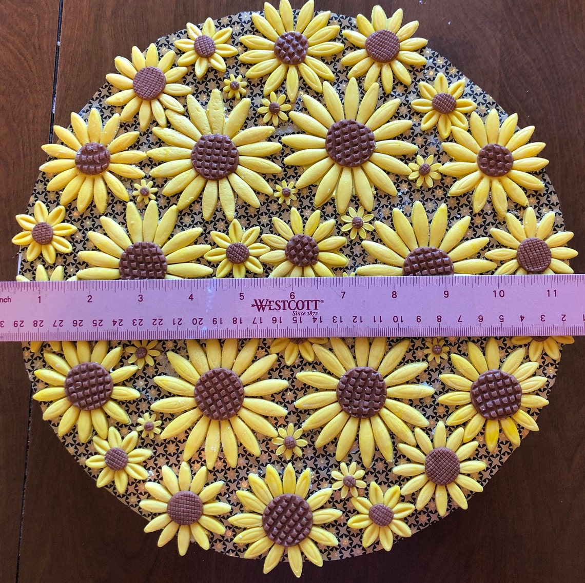 35 Edible Fondant Sunflowers/ Edible Cake Cupcake Sugar Etsy