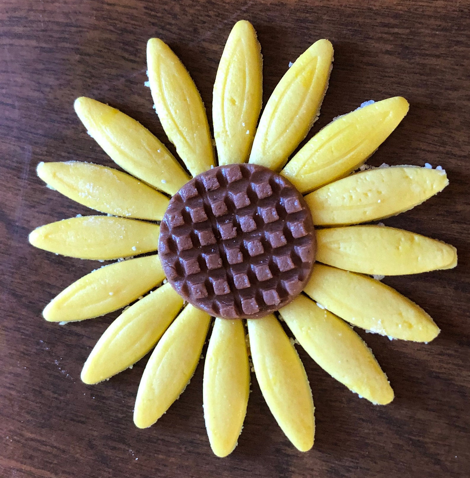 35 Edible Fondant Sunflowers/ Edible Cake Cupcake Sugar Etsy