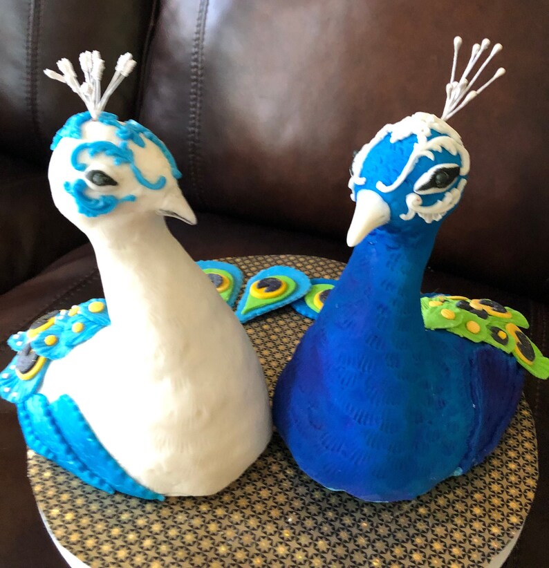 67 Fondant Peacock Body Cake Topper /peacock Etsy