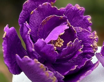 Large Edible Sugar Peony: Gum Paste Flower Wedding Cake Topper