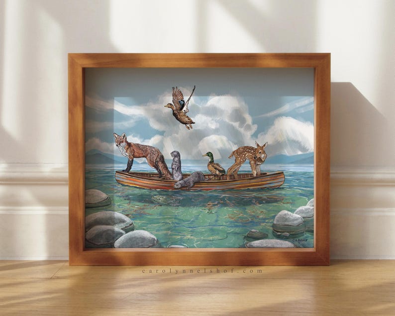 Travellers II - 8x10" Fine Art Print, Peaceful Wall Art immagine 4