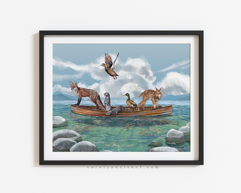 Travellers II - 8x10" Fine Art Print, Peaceful Wall Art immagine 5
