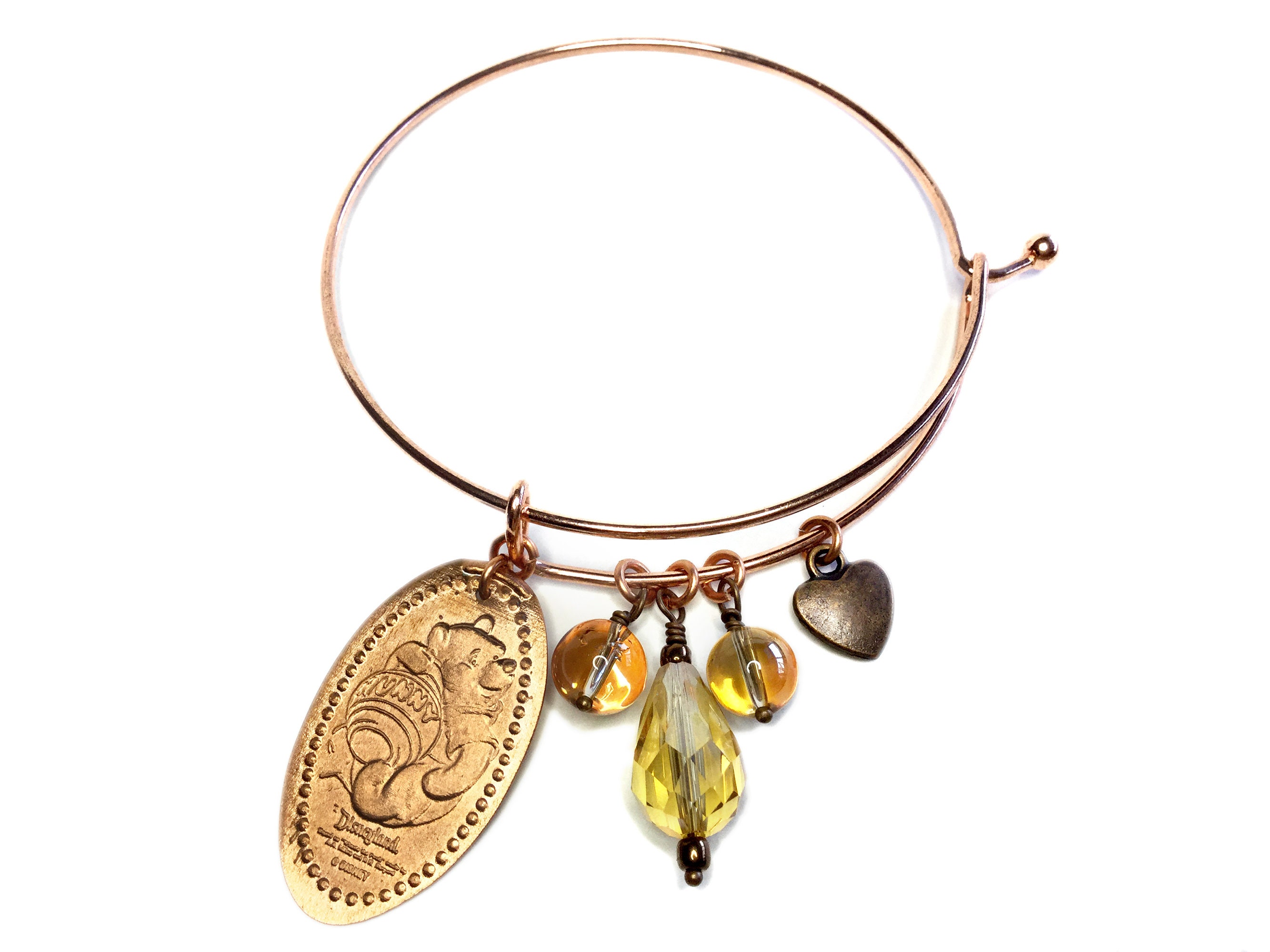 Disney Charm Bracelet: Winnie the Pooh Bracelet Pressed Coin | Etsy