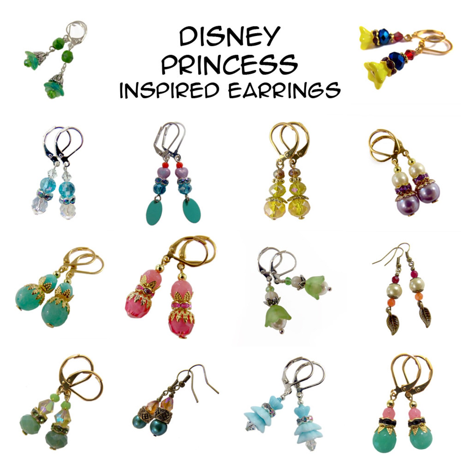 Disney Princess Jewelry Princess Pocahontas Earrings Inspired Etsy