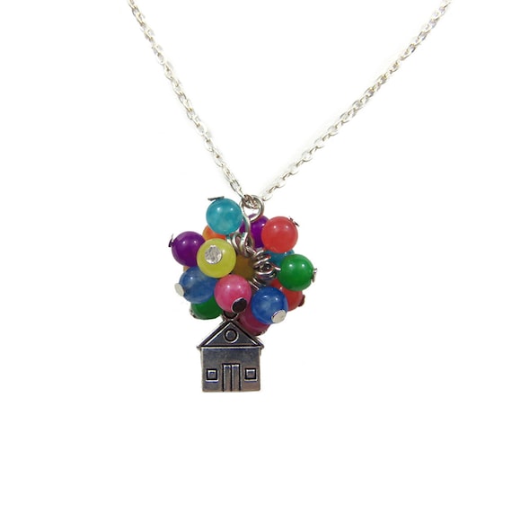 Disney Parks Collection Jewelry Pixar Up Carls House Balloons Necklace NEW CUTE