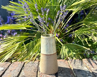 Yellow Ceramic Vase, Handmade Modern Pottery