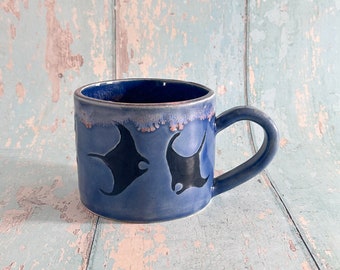 Manta Ray Mug, Large Ceramic Cup