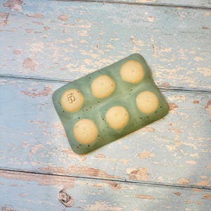 Green Ceramic Egg Tray, Holds 6 or 12 Eggs