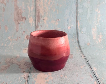 Handmade Ceramic Wine Cup, Pink and Red Pink Tumbler