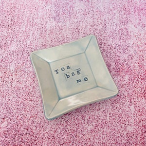 Blue Ceramic Dish, Tea Bag Holder