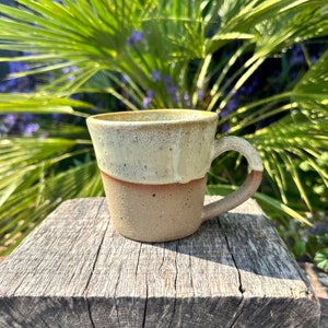 Yellow Ceramic Mug, Handmade Pottery Cup
