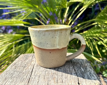 Yellow Ceramic Mug, Handmade Pottery Cup