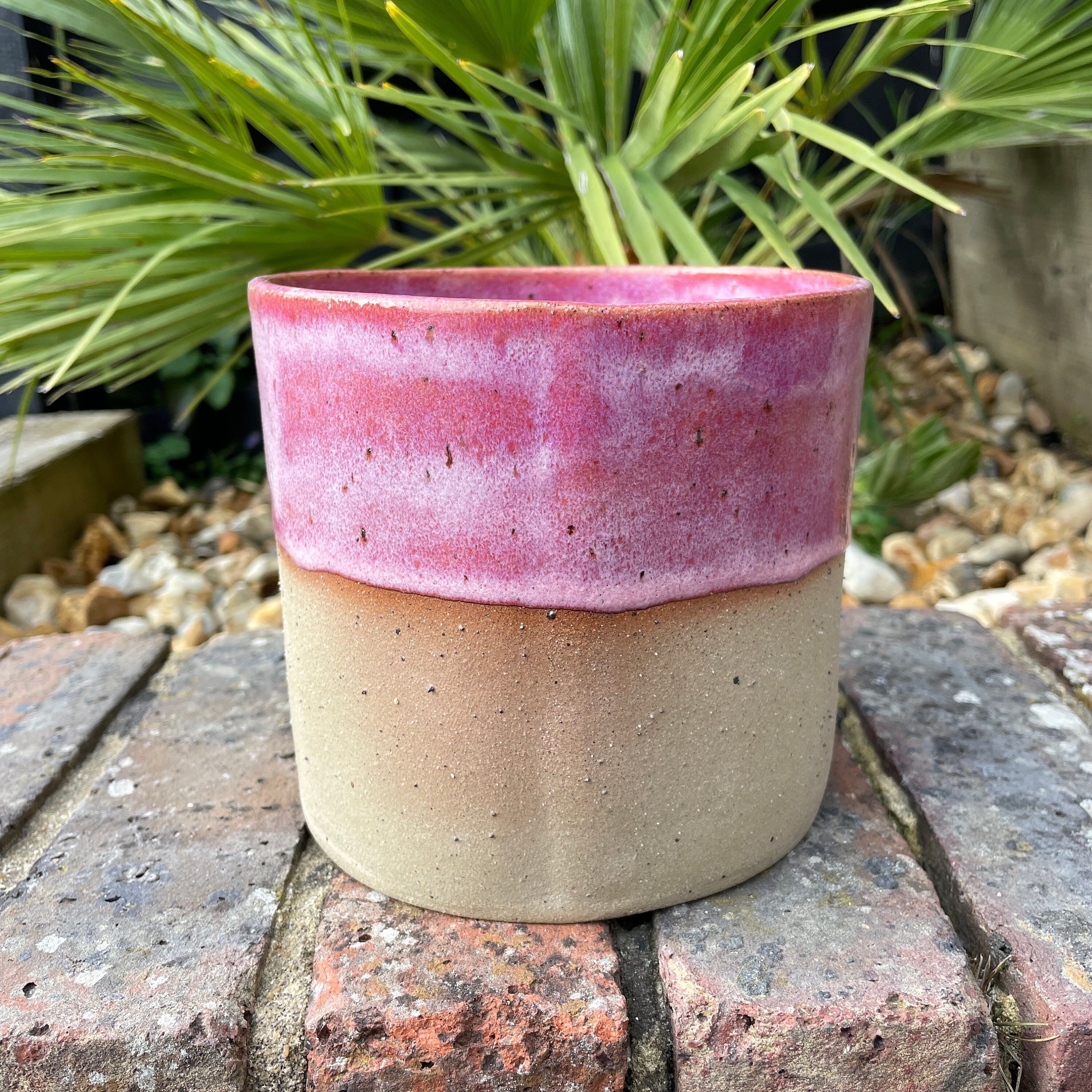Pink Ceramic Planter Indoor Plant Pot Etsy