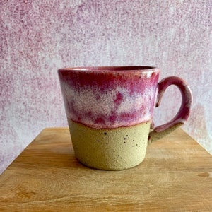 Pink Ceramic Mug, Handmade Cup