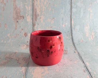 Handmade Ceramic Wine Cup, Coral Pink Tumbler