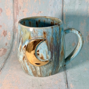 Blue Moon Mug, Large Ceramic Cup