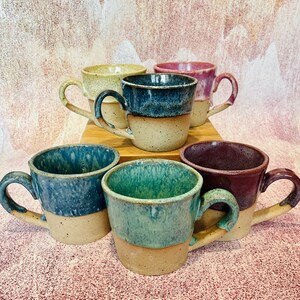 Blue Ceramic Mug, Handmade Pottery Cup image 9