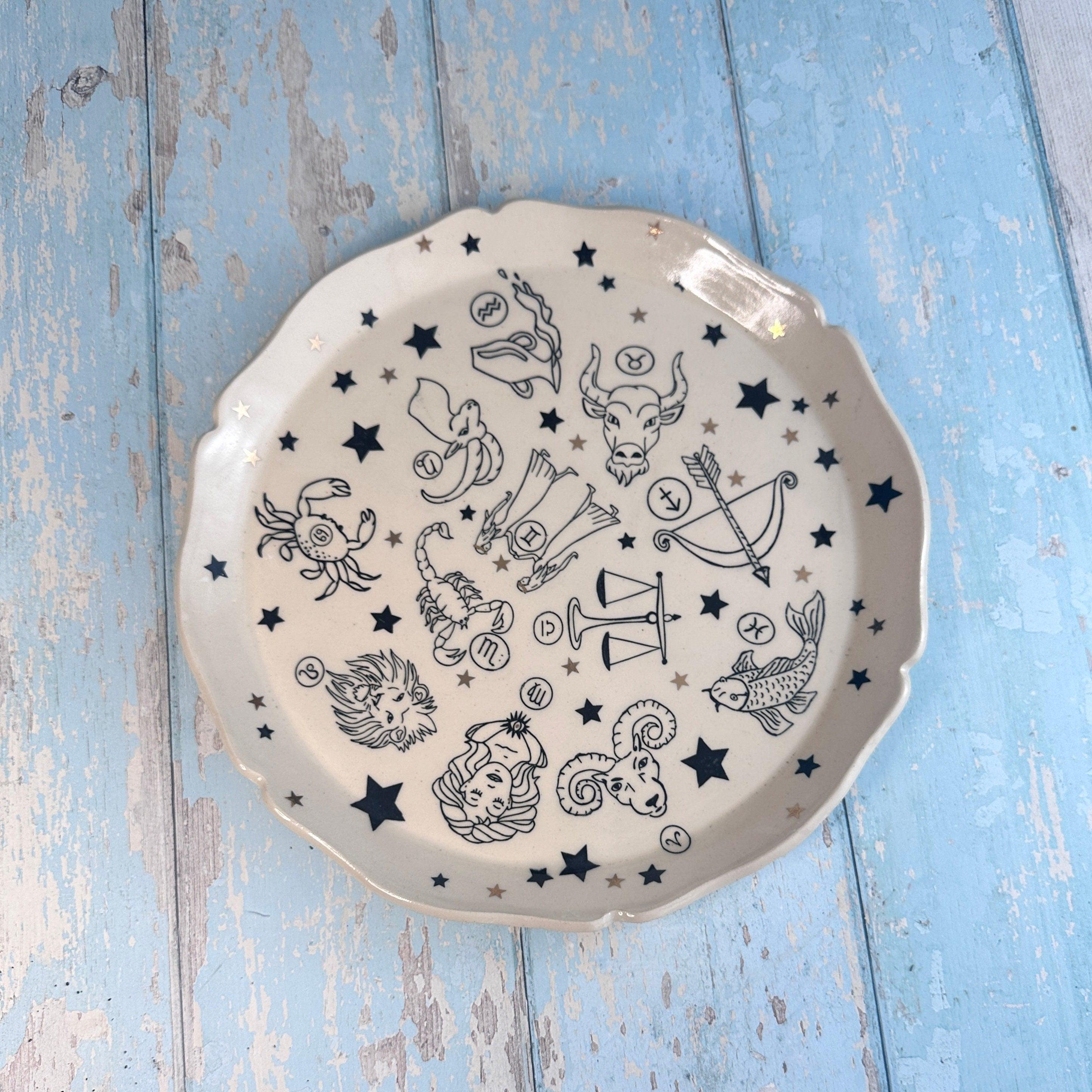 Large Zodiac Sign, Star Sign, Astrology Ceramic Platter - Etsy