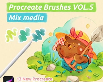 Procreate Brushes VOL.5 | Mix media