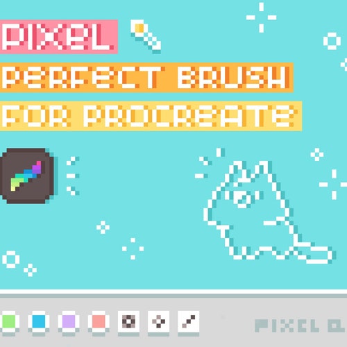 179 Procreate Pixel Art Brush Set All in Pixel Art Etsy